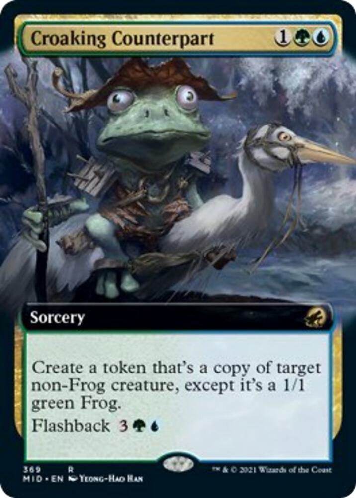 Croaking Counterpart [Extended Art] #369 Magic Innistrad: Midnight Hunt