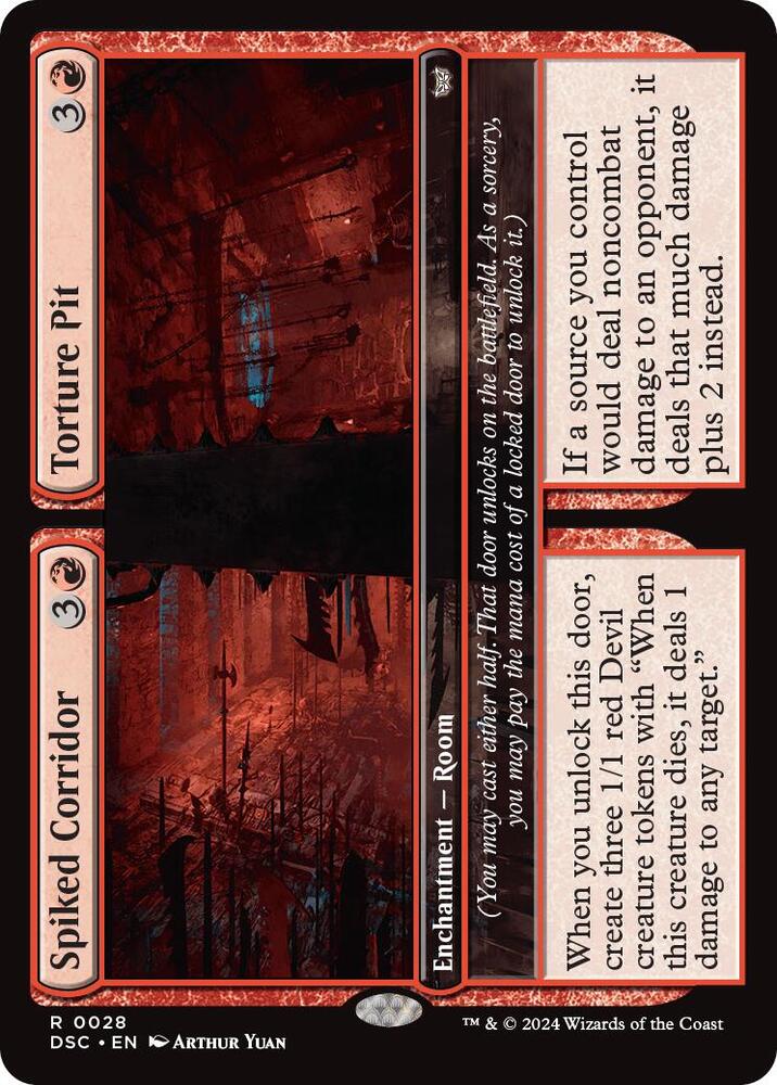 Spiked Corridor // Torture Pit #28 Magic Duskmourn: House of Horror Commander image 0