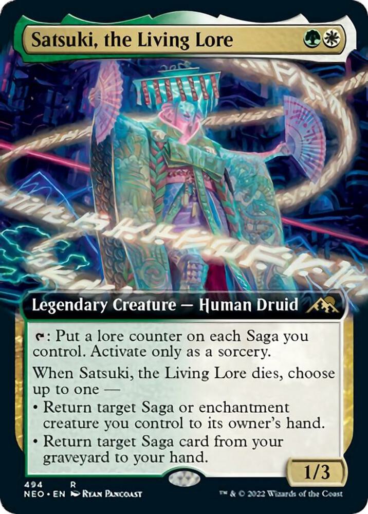 Satsuki, the Living Lore [Extended Art Foil] #494 Magic Kamigawa: Neon Dynasty