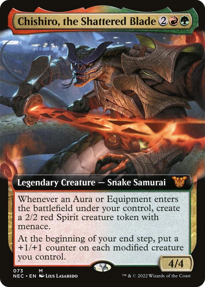 Chishiro, the Shattered Blade [Extended Art] #73 Magic Commander: Kamigawa: Neon Dynasty