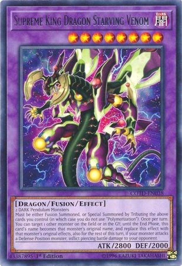 Supreme King Dragon Starving Venom [1st Edition] COTD-EN038 image 0
