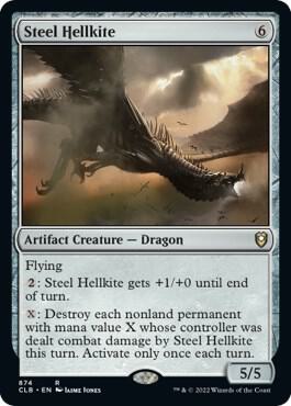 Steel Hellkite #874 Magic Commander Legends: Battle for Baldur's Gate