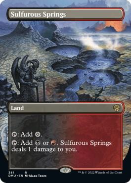 Sulfurous Springs [Borderless Foil] #381 Magic Dominaria United