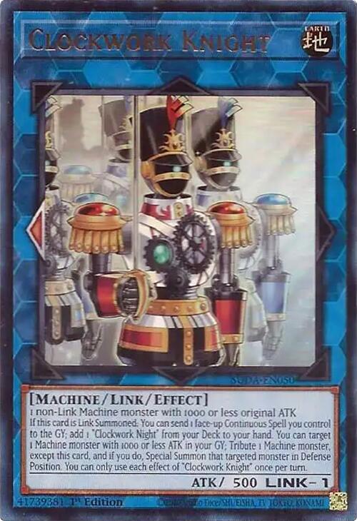Clockwork Knight SUDA-EN050 YuGiOh Supreme Darkness image 0