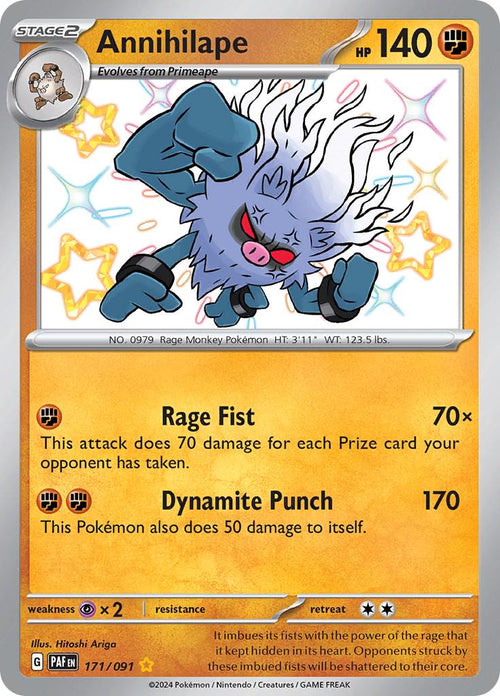 Annihilape #171 Pokemon Paldean Fates image 0