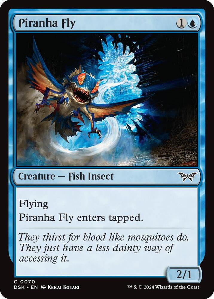 Piranha Fly [Foil] #70 Magic Duskmourn: House of Horror image 0