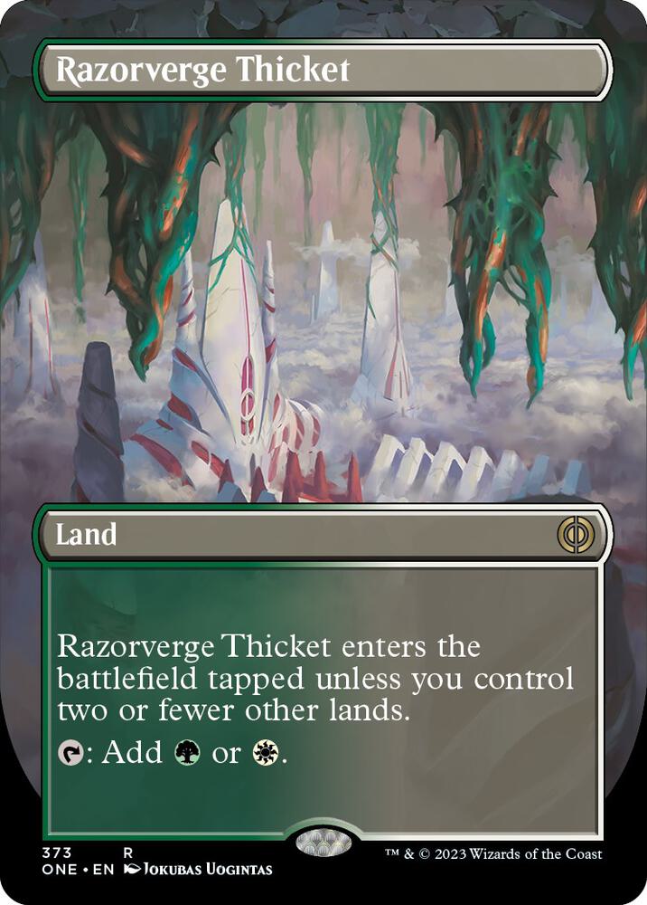 Razorverge Thicket [Borderless] #373 Magic Phyrexia: All Will Be One image 0