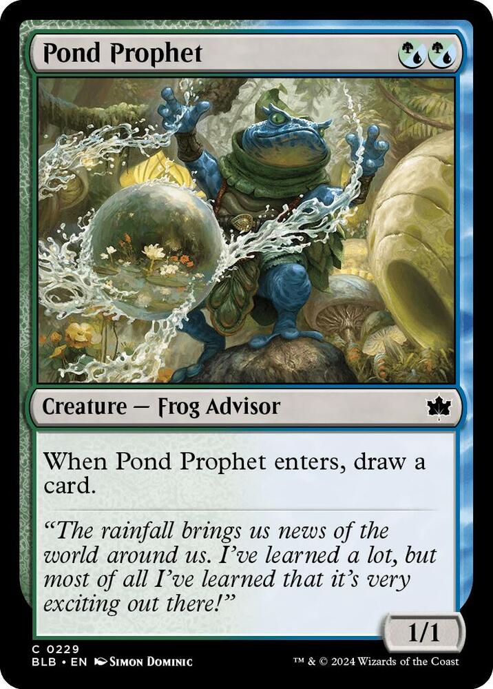 Pond Prophet [Foil] #229 Magic Bloomburrow image 0