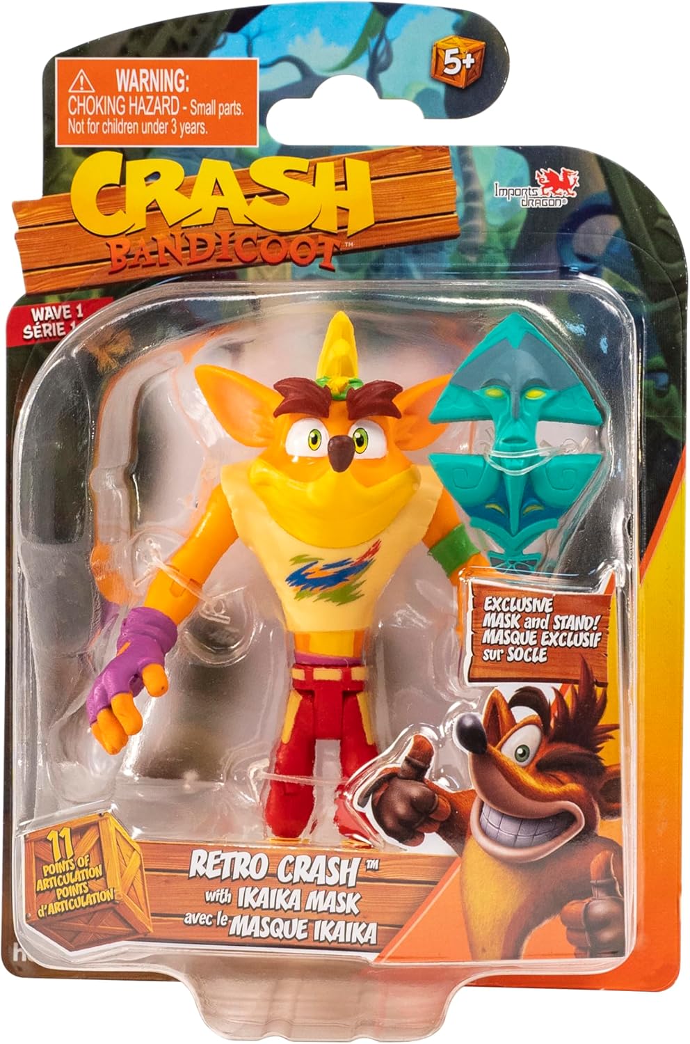 Crash Bandicoot - Retro Crash w/ Ika Ika Mask (W1) image 0