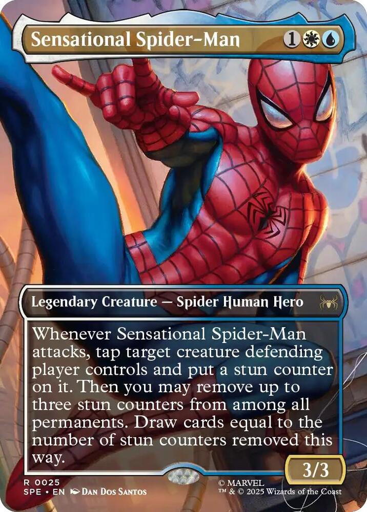Sensational Spider-Man [Borderless Foil] #25 Magic Spider-Man: Eternal-Legal image 0