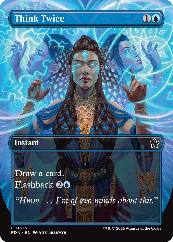 Think Twice [Borderless] #315 Magic Foundations image 0
