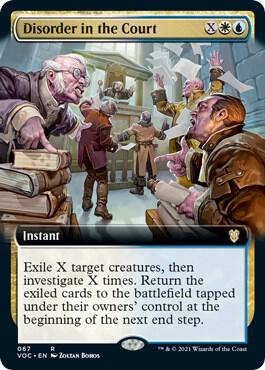 Disorder in the Court [Extended Art] #69 Magic Innistrad: Crimson Vow Commander image 0
