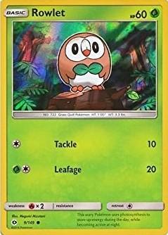 Rowlet [Cosmos Holo] #9 Pokemon Sun & Moon image 0