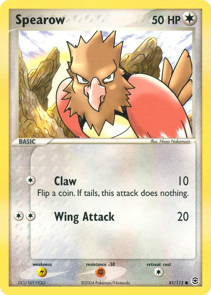 Spearow [Holo] #81 Pokemon Fire Red & Leaf Green (LP) image 0