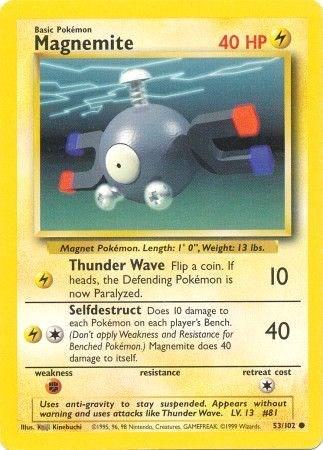 Magnemite #53 Pokemon Base Set Unlimited (HP) image 0
