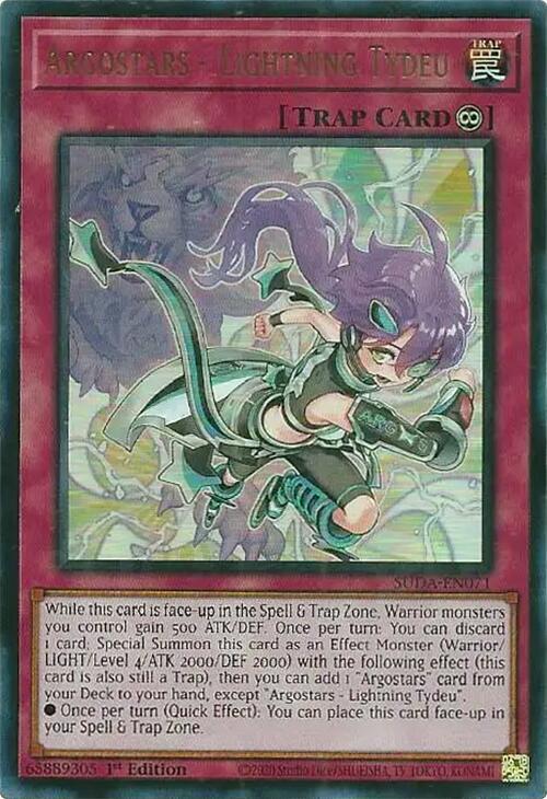 Argostars - Lightning Tydeu SUDA-EN071 YuGiOh Supreme Darkness image 0