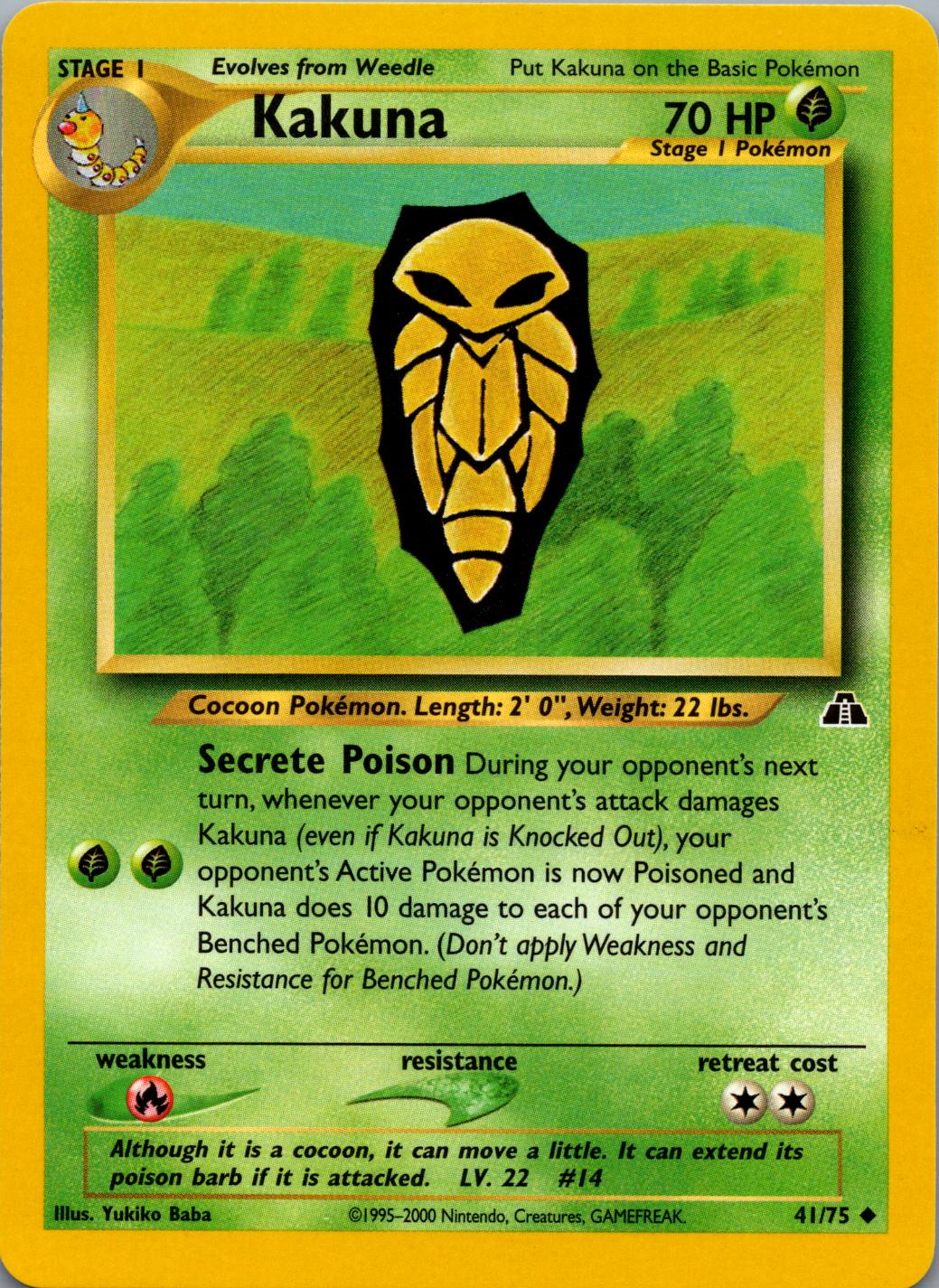 Kakuna #41 Pokemon Neo Discovery (LP) image 0
