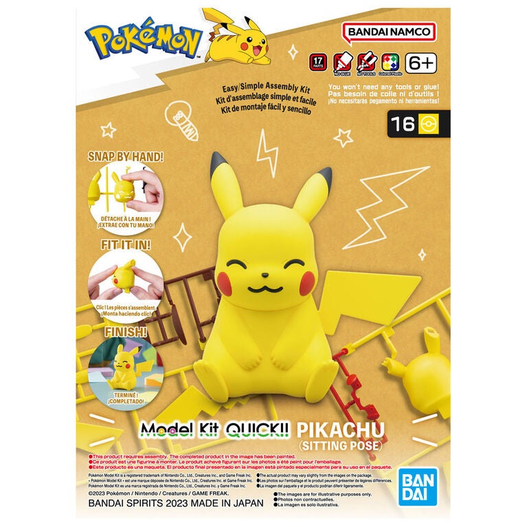 Pokemon Pikachu (Sitting Pose) Quick Model Kit 16 image 0
