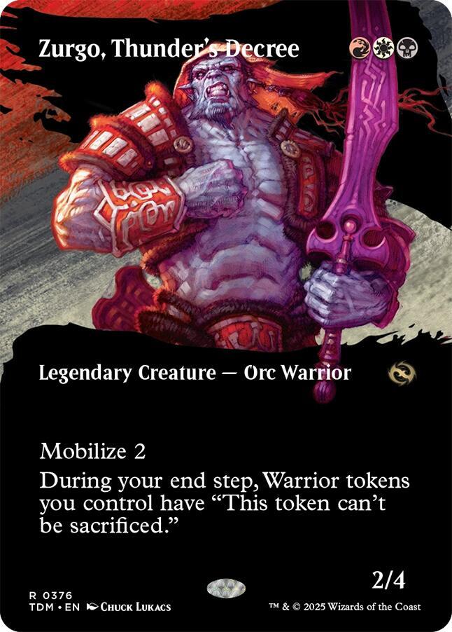 Zurgo, Thunder's Decree [Borderless] #376 Magic Tarkir: Dragonstorm image 0