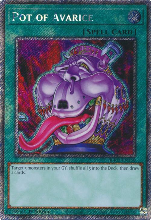 Pot of Avarice [Platinum Secret Rare] RA03-EN160 image 0