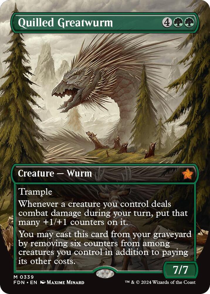 Quilled Greatwurm [Borderless] #339 Magic Foundations image 0