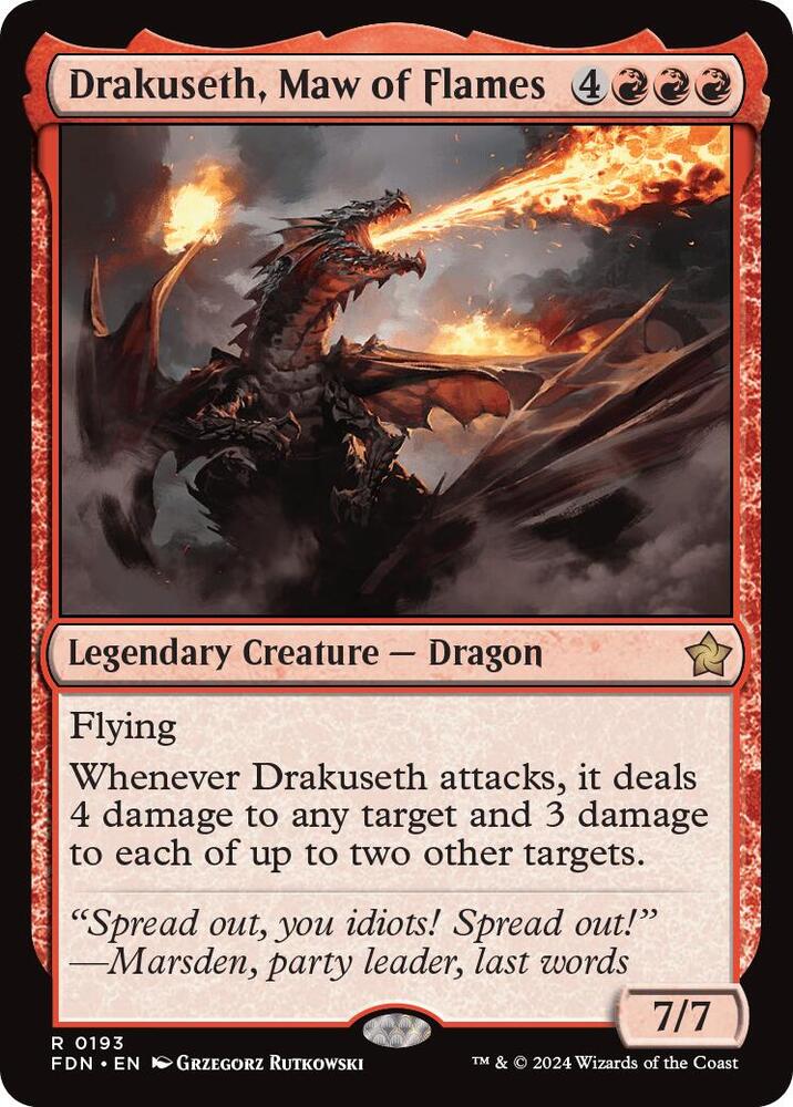 Drakuseth, Maw of Flames #193 Magic Foundations image 0