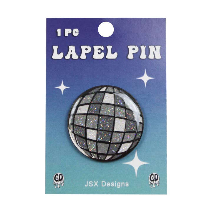 Glitter Disco Ball Enamel Lapel Pin