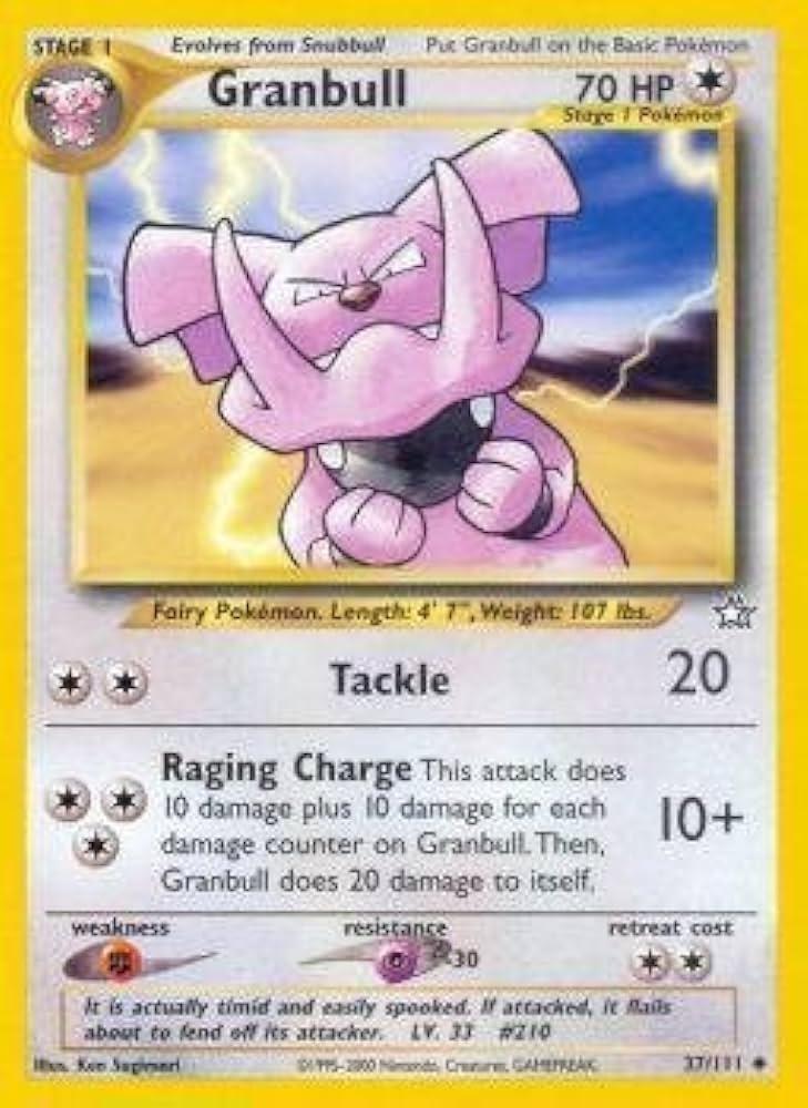 Granbull #37 Pokemon Neo Genesis (LP) image 0