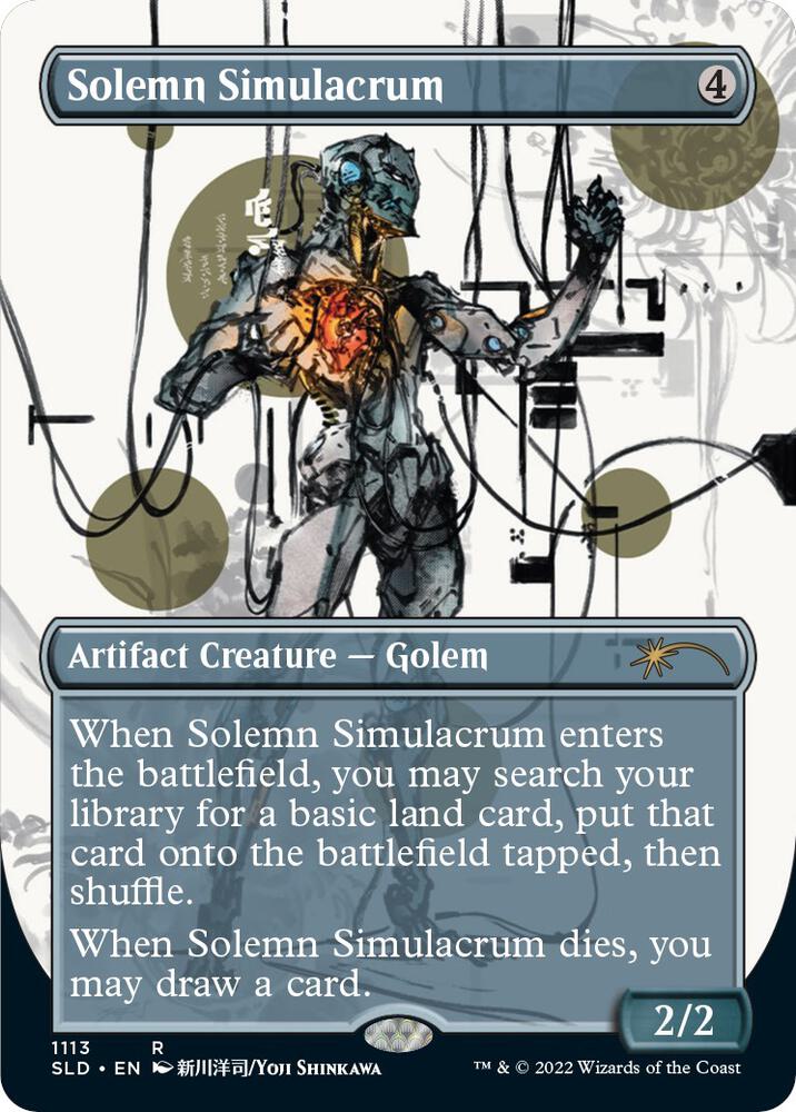 Solemn Simulacrum [Borderless] #1113 Magic Secret Lair Drops