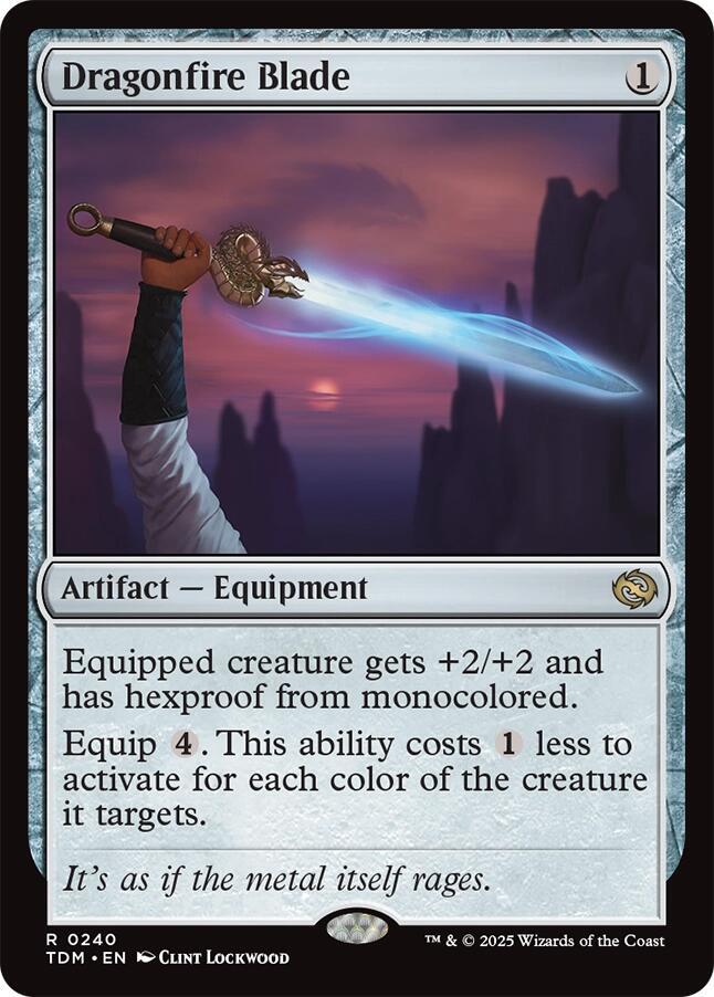 Dragonfire Blade #240 Magic Tarkir: Dragonstorm image 0