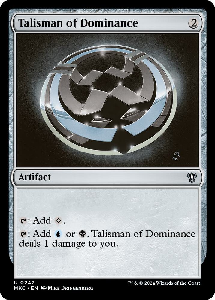 Talisman of Dominance #242 Magic MKC image 0