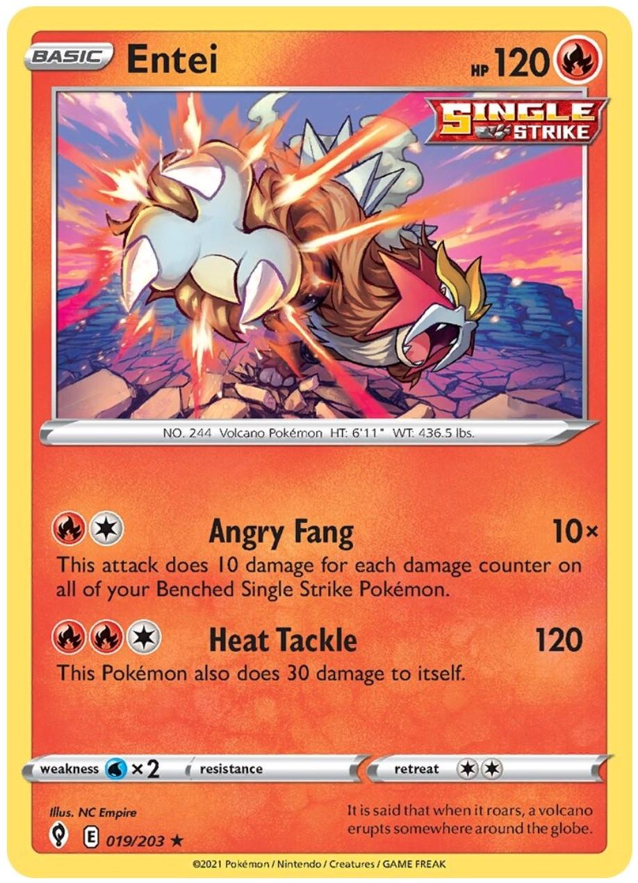 Entei [Holo] #19 Pokemon Evolving Skies image 0