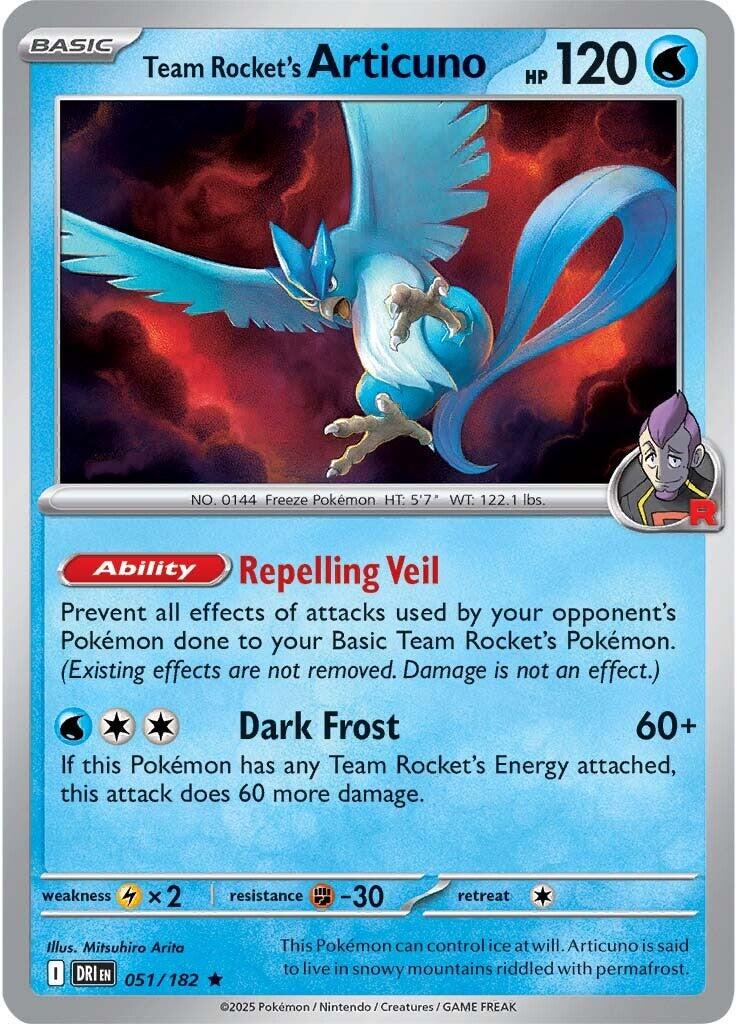 Team Rocket's Articuno [Holo] #51 Pokemon Destined Rivals image 0