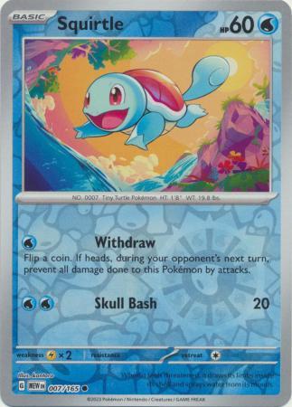 Squirtle [Reverse Holo] #7 Pokemon Scarlet & Violet 151 image 0