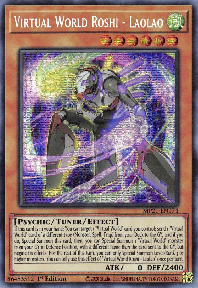 Virtual World Roshi - Laolao MP21-EN174 YuGiOh 2021 Tin Of Ancient Battles Mega image 0