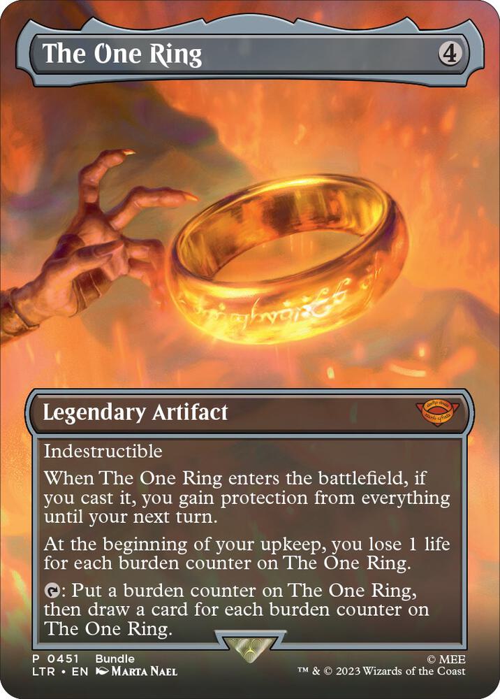 The One Ring [Borderless Foil] #451 Magic Unique and Miscellaneous Promos (LP)