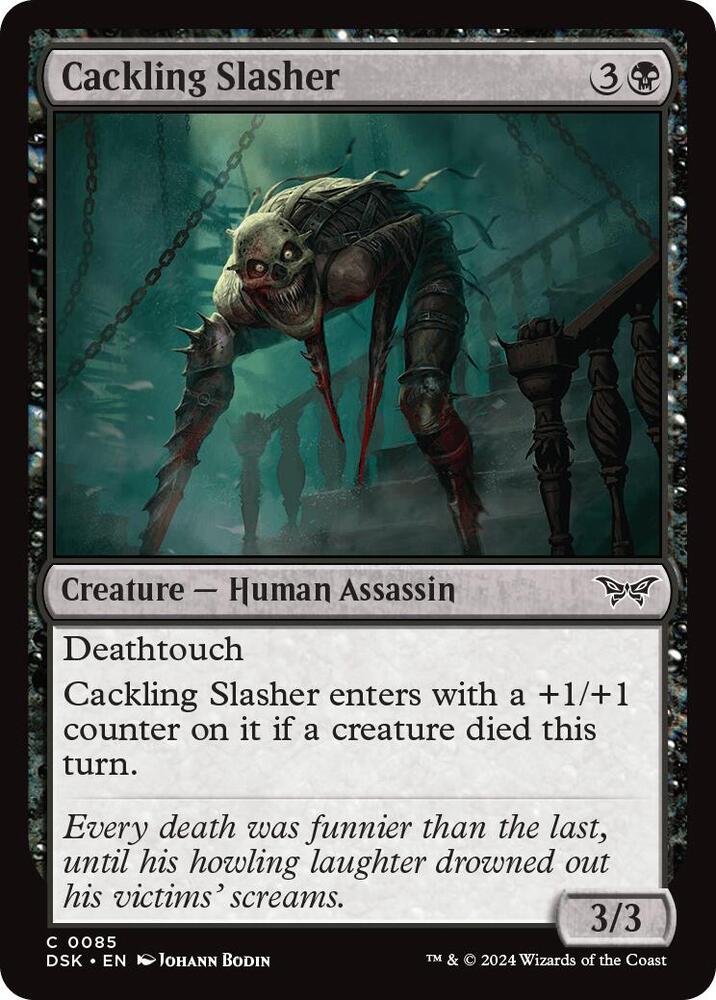 Cackling Slasher [Foil] #85 Magic Duskmourn: House of Horror image 0