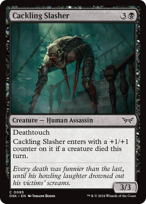 Cackling Slasher [Foil] #85 Magic Duskmourn: House of Horror image 0