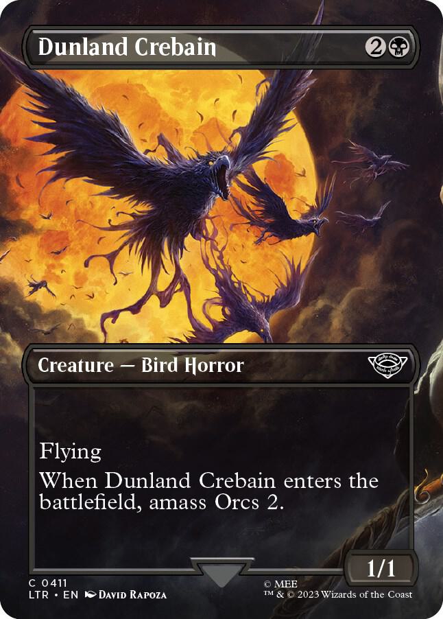 Dunland Crebain [Borderless Foil] #411 Magic Lord of the Rings