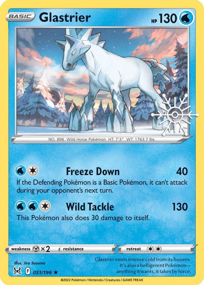 Glastrier [Snowflake Stamp] #51 Pokemon Lost Origin (Sealed) image 0