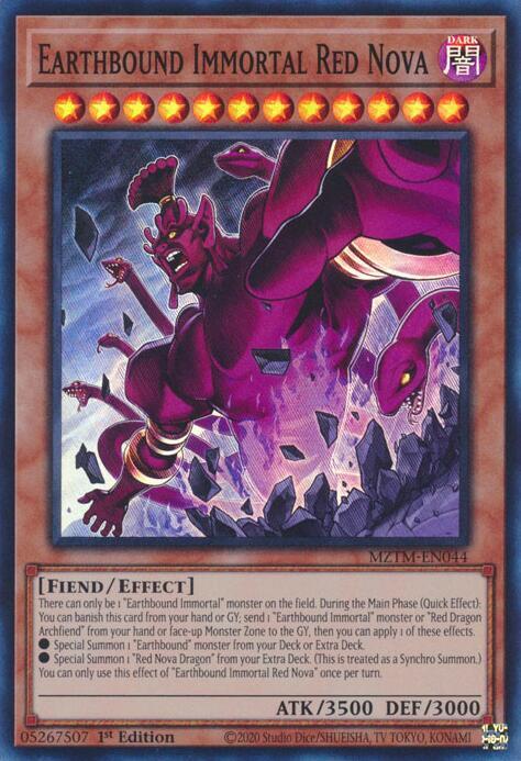 Earthbound Immortal Red Nova MZTM-EN044 YuGiOh Maze of the Master image 0