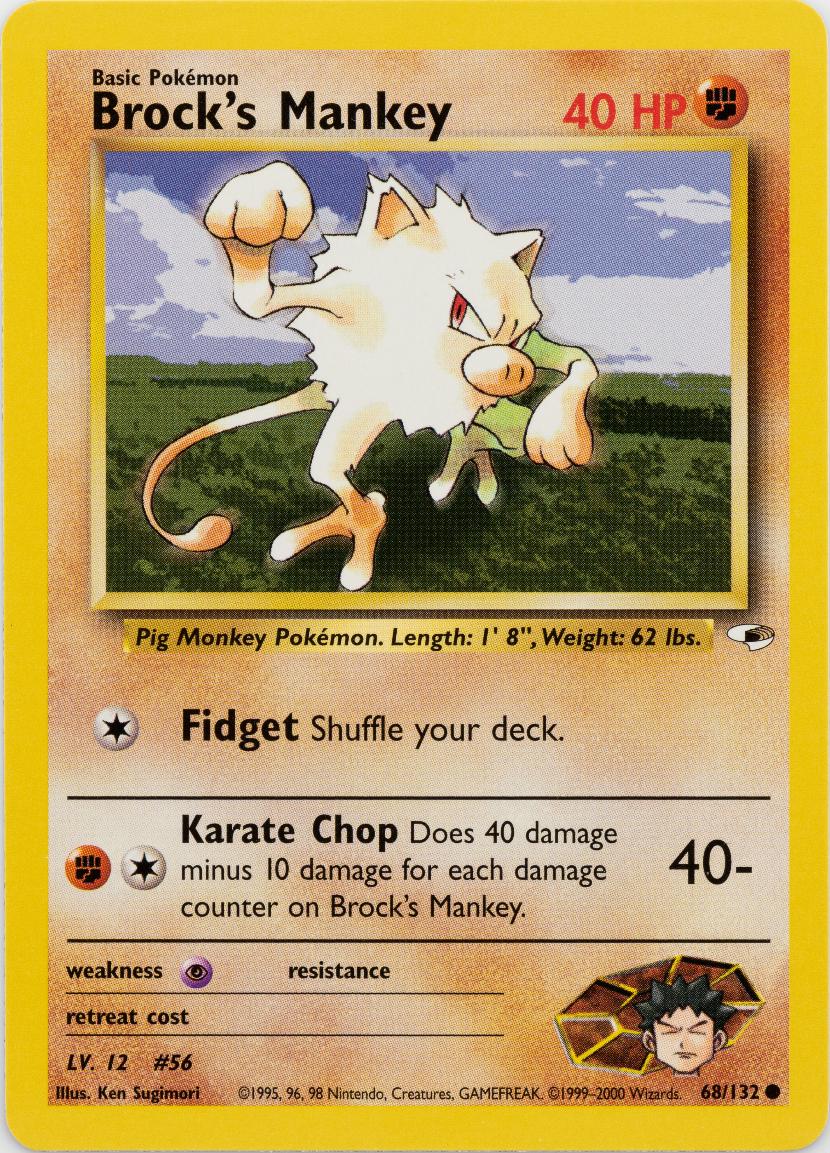 Brock's Mankey #68 Pokemon Gym Heroes (MP) image 0