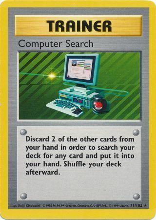 Computer Search [Shadowless] #71 Pokemon Base Set (MP) image 0