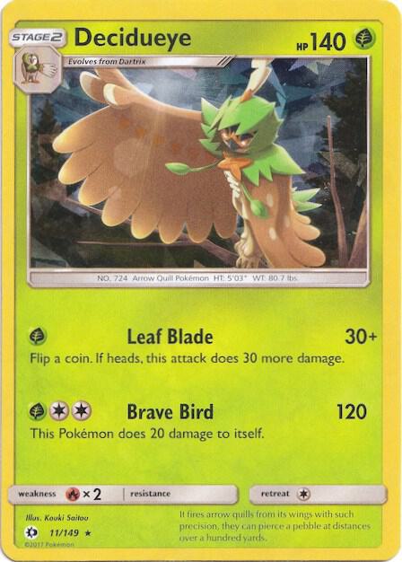 Decidueye [Cracked Ice Holo] #11 Pokemon Sun & Moon image 0