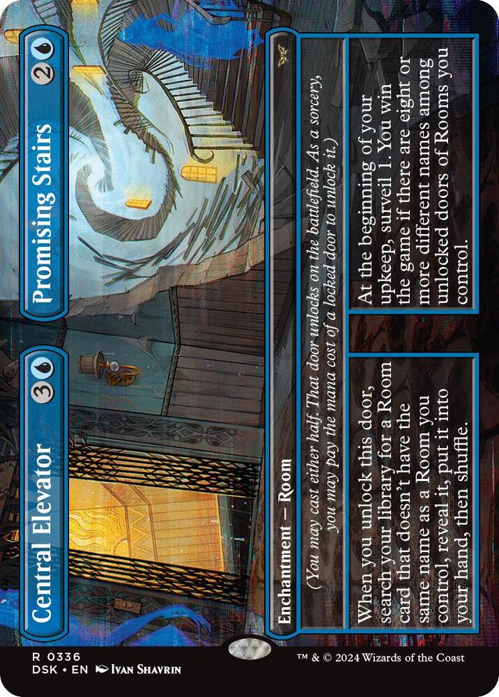 Central Elevator // Promising Stairs [Borderless] #336 Magic Duskmourn