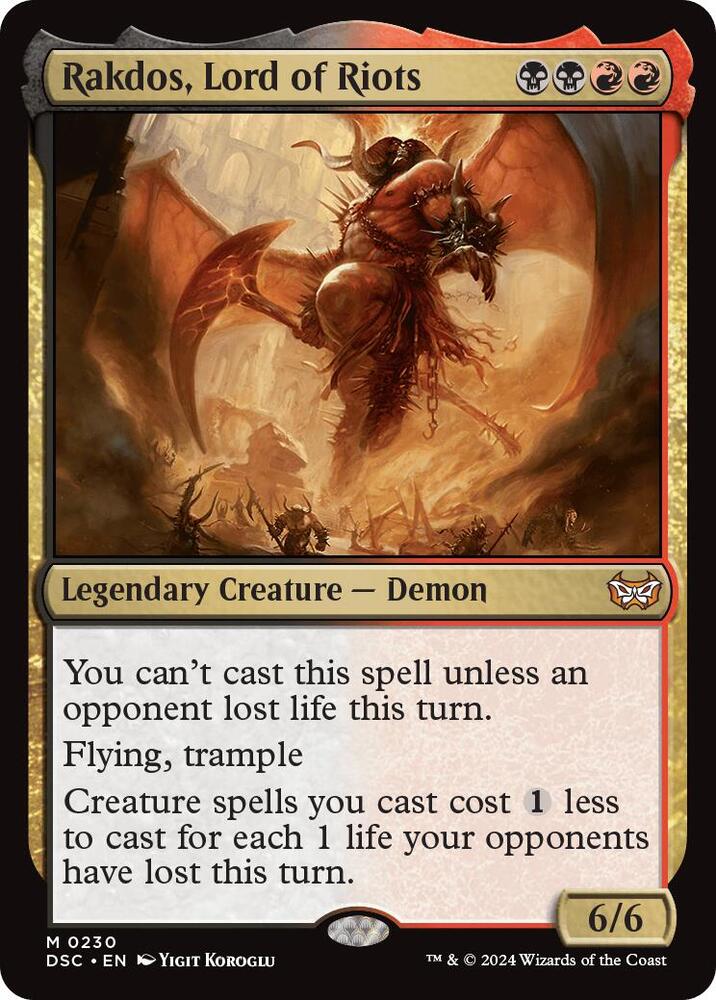 Rakdos, Lord of Riots #230 Magic Duskmourn: House of Horror Commander