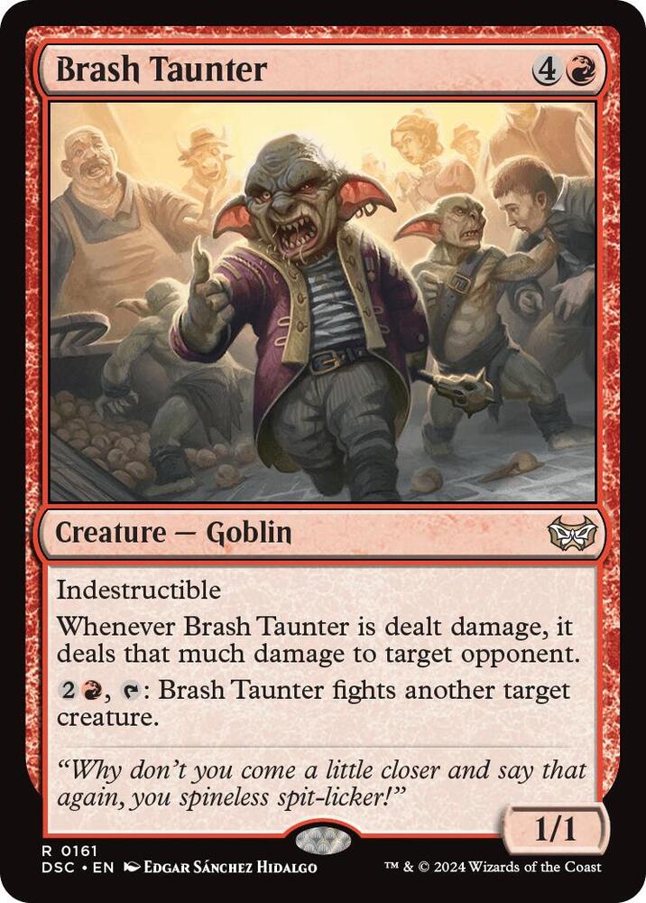 Brash Taunter #161 Magic Duskmourn: House of Horror Commander