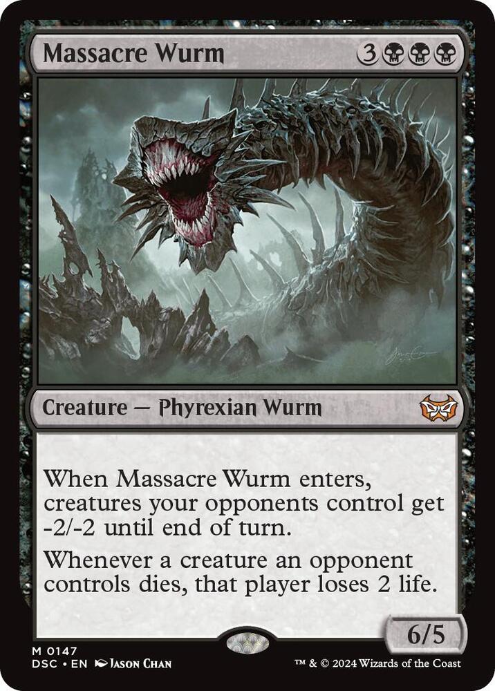 Massacre Wurm #147 Magic Duskmourn: House of Horror Commander image 0
