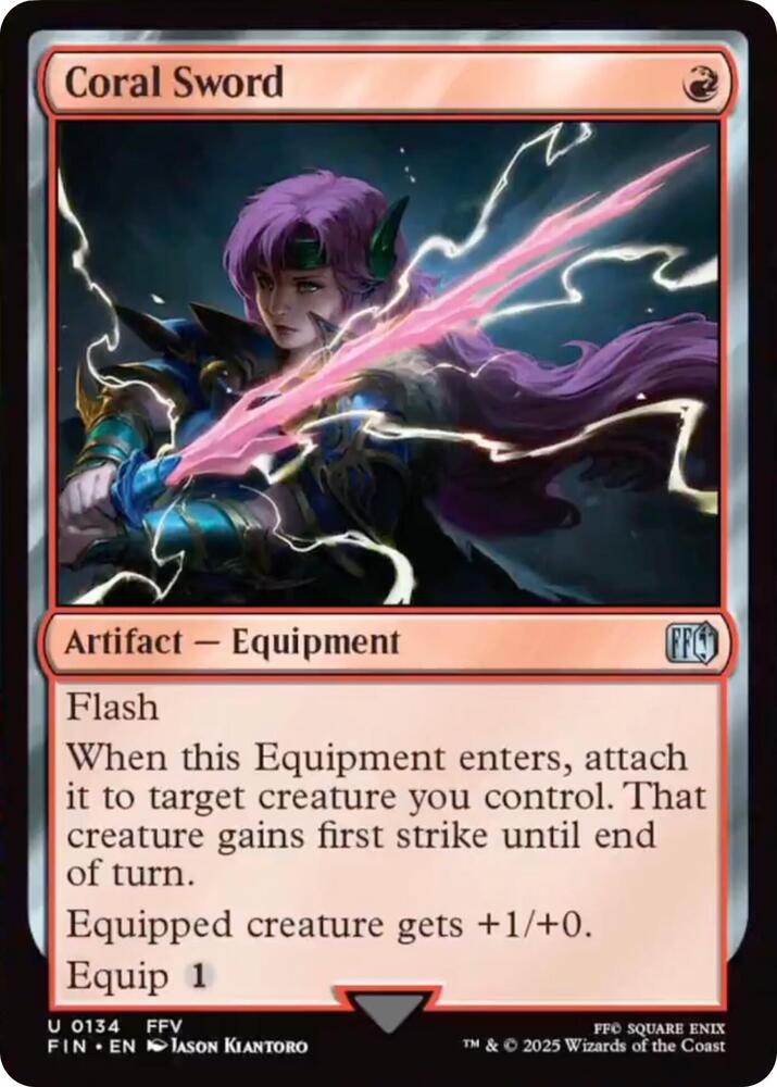 Coral Sword [Foil] #134 Magic Final Fantasy image 0
