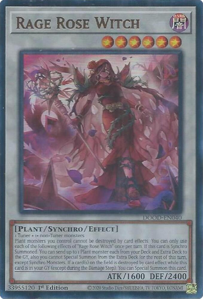 Rage Rose Witch DOOD-EN040 YuGiOh Doom of Dimensions image 0